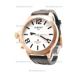 U-Boat Classico Japanese Gold Watch in White Dial