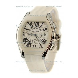 Cartier Roadster Japanese Replica Watch in White