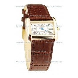 Cartier Tank Divan Japanese Replica Ladies Gold Watch