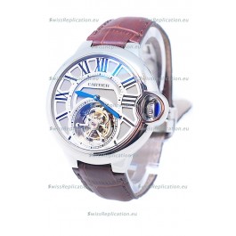 Cartier Ballon de Bleu Flying Tourbillon Swiss Silver Watch