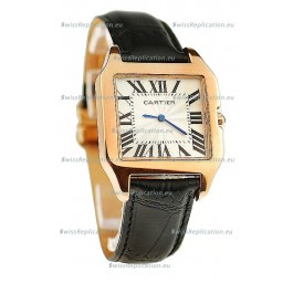Cartier Santos 100 Ladies Japanese Replica Gold Watch