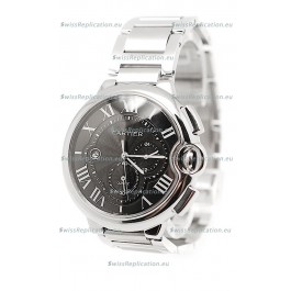 Ballon De Cartier Chronograph Swiss Replica Watch in Black Dial