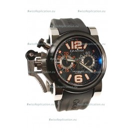 Graham Chronofighter Oversize Diver Swiss Watch in Orange Markers 