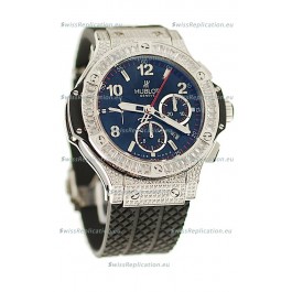 Hublot Big Bang Swiss Watch with Diamonds Embedded Case and Bezel