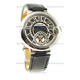 Ballon Bleu De Cartier flying Tourbillon Japanese Replica Steel Watch 