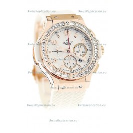 Hublot Big Bang Snow Edition Swiss Watch in Pink Gold Casing