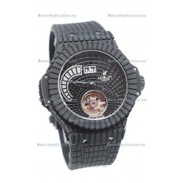Hublot Black Caviar Tourbillon Power Reserve Japanese Replica Watch