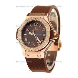 Hublot Big Bang King Cappuccino Diamonds Swiss Replica Quartz Watch