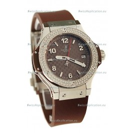 Hublot Big Bang King Cappuccino Diamonds Swiss Replica Quartz Watch