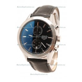 Tag Heuer Carrera Cal. 1887 Chronograph Japanese Watch in Black Strap