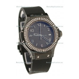 Hublot Big Bang All Black Diamonds Swiss Replica Quartz Watch