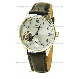 IWC Portuguese Tourbillon Swiss Replica Watch in Silver Dial