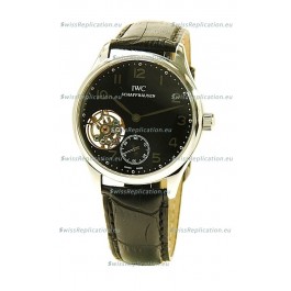 IWC Portuguese Tourbillon Swiss Replica Watch in Black Dial
