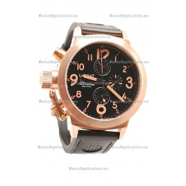 U-Boat Flightdeck Japanese Gold Replica Watch