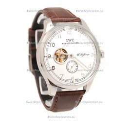 IWC Portuguese Regulateur Tourbillon Japanese Watch in Brown Strap