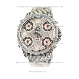 Jacob & Co Diamond Watch in Pink Subdials