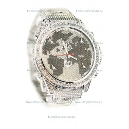 Jacob & Co Diamond Japanese Replica Watch in Black/White Diamond Dial