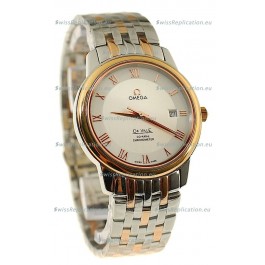 Omega Co-Axial Deville Japanese Rose Gold Watch in Roman Markers
