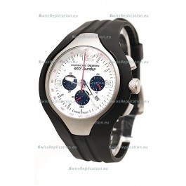 Porsche Design 911 Turbo Speed II Chronograph Japanese Watch in White Dial