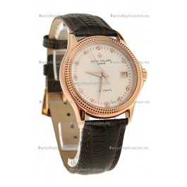 Patek Philippe Geneve Replica Pink Gold Watch 
