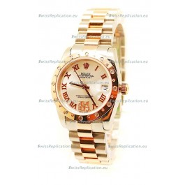 Rolex Datejust Two Tone Rose Gold Swiss Replica Watch - 36MM