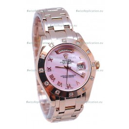 Rolex Day Date Pink Mother of Pearl Japanese Replica Watch