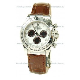 Rolex Daytona Cosmograph Swiss Replica Watch in White Dial