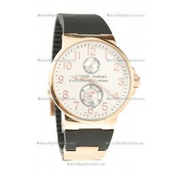 Ulysse Nardin Maxi Marine Chronometer Japanese Replica Rose Gold Watch