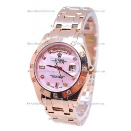 Rolex Day Date Pink Mother of Pearl Japanese Replica Watch