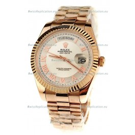 Rolex Day Date Pink Gold Swiss Replica Watch