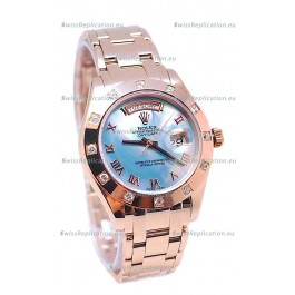 Rolex Day Date Blue Mother of Pearl Swiss Replica Watch