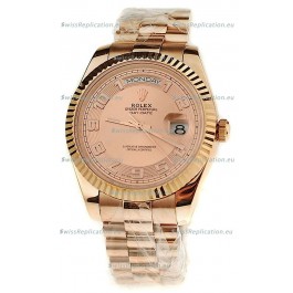 Rolex Day Date Pink Gold Japanese Replica Watch