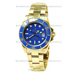 Rolex Submariner Swiss Replica Watch in Ceramic Bezel Gold Bezel