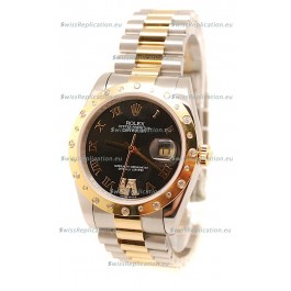 Rolex DateJust Mid-Sized Japanese Replica Gold Watch