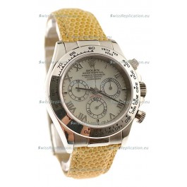 Rolex Daytona Cosmograph Swiss Replica Watch in Yellow Pearl Dial