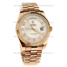 Rolex Day Date Pink Gold Japanese Replica Watch