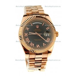 Rolex Day Date Pink Gold Japanese Replica Watch