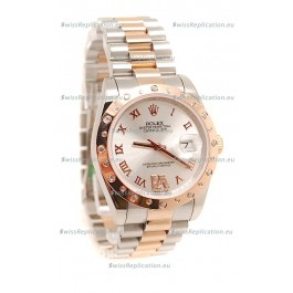 Rolex DateJust Mid-Sized Japanese Replica Rose Gold Watch