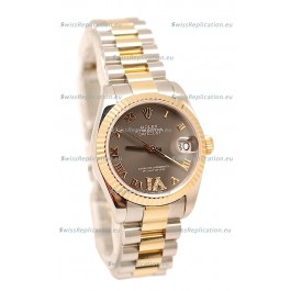Rolex Oyster Perpetual Datejust Diamonds VI Japanese Replica Watch -36MM