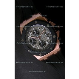 Audemars Piguet Royal Oak Offshore Swiss Watch in Grey Safari Dial - Secs hand 12 O clock