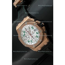 Audemars Piguet Royal Oak Offshore Pride of Mexico Swiss Watch - Secs hands at 12 O'Clock