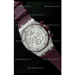 Audemars Piguet Royal Oak Ladies Alinghi Limited Edition Japanese Watch in Diamond Bezel