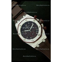 Audemars Piguet Royal Oak Ladies Alinghi Limited Edition Japanese Watch in Maroon