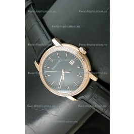 Audemars Piguet Jules Classic Swiss Automatic Rose Gold Watch in Black Dial