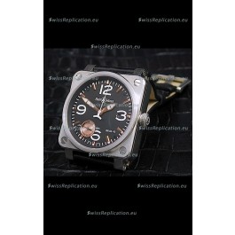 Bell and Ross BR013 97 Power Reserve Swiss Watch in Black Dial