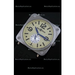 Bell & Ross Japanese Watch in Gold Ivory Dial