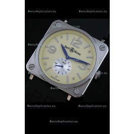 Bell & Ross Japanese Watch in Gold Ivory Dial