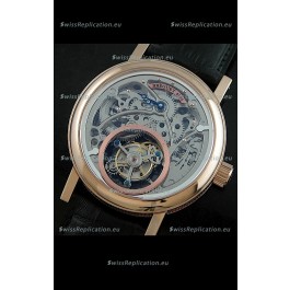 Breguet 4199 Swiss Watch in Grey Skeleton Tourbillon Watch