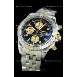 Breitling Windrider Swiss Replica Watch in Black Dial Two Tone Markers