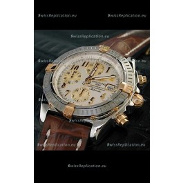 Breitling Windrider Swiss Replica Watch in White Dial Two Tone Markers